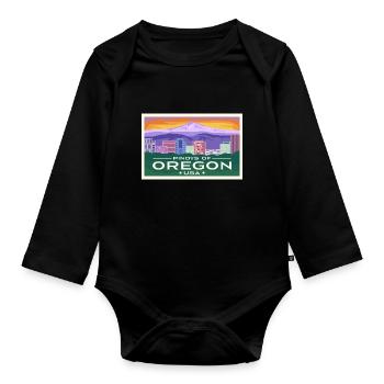 Conception Oregon Fil-Am pour les fiers Pinoys - Body Bébé bio manches longues - noir - Devant
