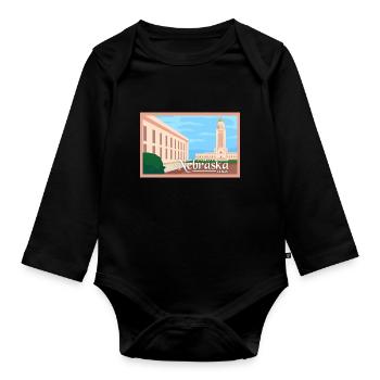 Nebraska Fil-Am Design für stolze Pinoys - Baby Bio-Langarm-Body - Schwarz - Vorne