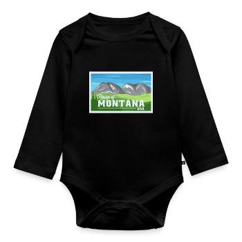 Montana Fil-Am Design pour les fiers Pinoys - Body Bébé bio manches longues - noir - Devant