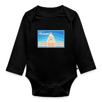 Mississippi Fil-Am design pour les fiers Pinoys - Body Bébé bio manches longues - noir - Devant