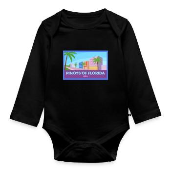 Design Florida Fil-Am pour les fiers Pinoys - Body Bébé bio manches longues - noir - Devant