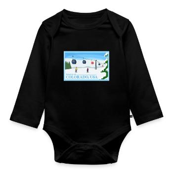 Colorado Fil-Am design for proud Pinoys - Organic Longsleeve Baby Bodysuit - black - Front