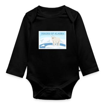 Alaska Fil-Am design pour les fiers Pinoys - Body Bébé bio manches longues - noir - Devant