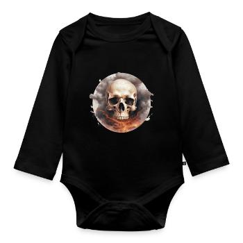 Monster Monster Demon Devil Vampire Guhl Zombie - Organic Longsleeve Baby Bodysuit - black - Front