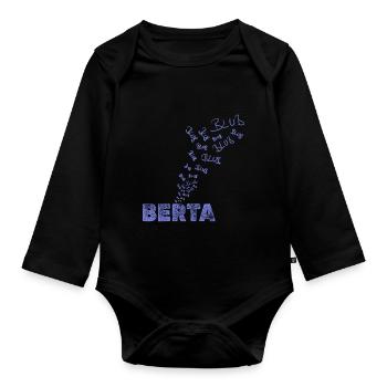 Segeln Berta - Baby Bio-Langarm-Body - Schwarz - Vorne