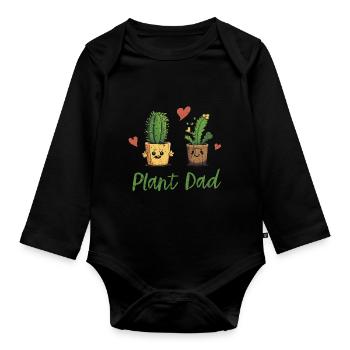 Un délice pour les amoureux du jardin - Body Bébé bio manches longues - noir - Devant