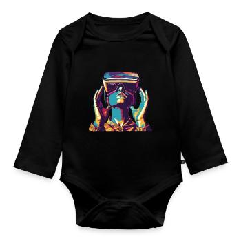 Virtual Reality - Tauchen Sie Ein In Eine - Baby Bio-Langarm-Body - Schwarz - Vorne