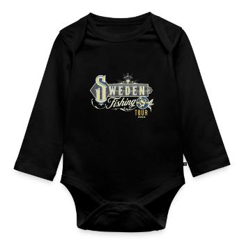 Schweden Angeln Angeltour 2024 - Baby Bio-Langarm-Body - Schwarz - Vorne