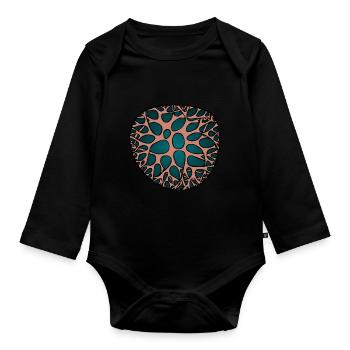 KORALLE save the ocean tauchen Meere Schwamm - Baby Bio-Langarm-Body - Schwarz - Vorne