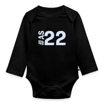 AS22 - Body Bébé bio manches longues - noir - Devant