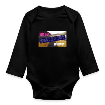 Self DiscoveryJourney - Organic Longsleeve Baby Bodysuit - black - Front