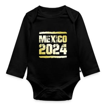 Mexique 2024 Médaille d’or - Body Bébé bio manches longues - noir - Devant