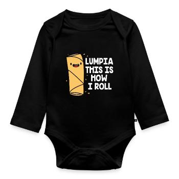 Filipino Philippines - Organic Longsleeve Baby Bodysuit - black - Front