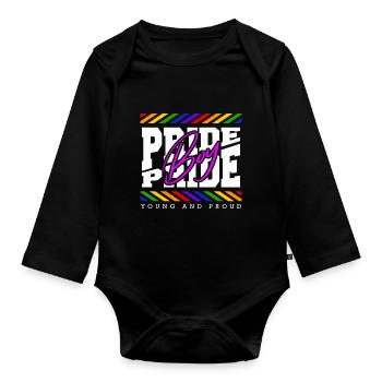 Love Is Love Pride Colors Of Rainbow Equality - Organic Longsleeve Baby Bodysuit - black - Front