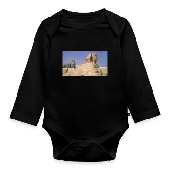 Cat and Sphinx - Organic Longsleeve Baby Bodysuit - black - Front