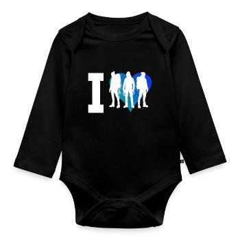 Women Climbers Climbing Climbing Bouldering - Organic Longsleeve Baby Bodysuit - black - Front