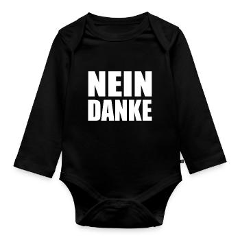 Nein danke - Baby Bio-Langarm-Body - Schwarz - Vorne