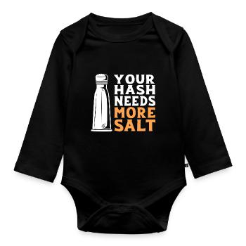 Cybersecurity Cyber Programmierer Hacker - Baby Bio-Langarm-Body - Schwarz - Vorne