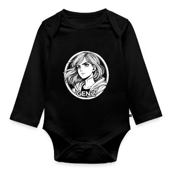 Generation Z Women – Stylish and Strong - Organic Longsleeve Baby Bodysuit - black - Front