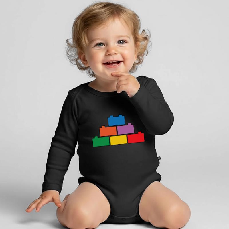 Brick Builder Brick Building Master Builder Organic Longsleeve Baby Bodysuit