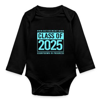 Pension 2025 Retirement 2025 Pensioner Pensioner Pensioner - Organic Longsleeve Baby Bodysuit - black - Front
