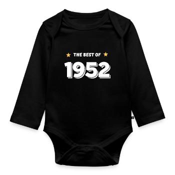 Das Beste von 1952 - Baby Bio-Langarm-Body - Schwarz - Vorne