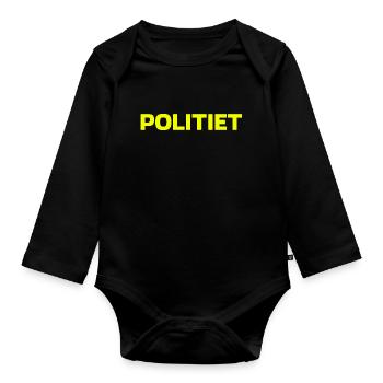 Polizei - Baby Bio-Langarm-Body - Schwarz - Vorne