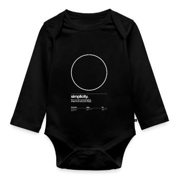 simplicity white - Baby Bio-Langarm-Body - Schwarz - Vorne