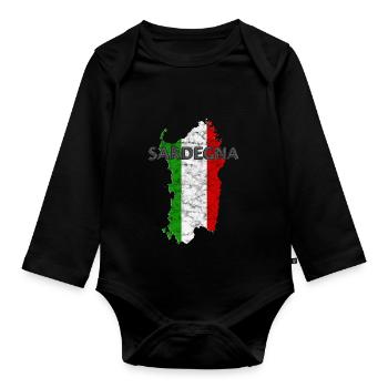 Sardinia Sardegna Shirt - Organic Longsleeve Baby Bodysuit - black - Front