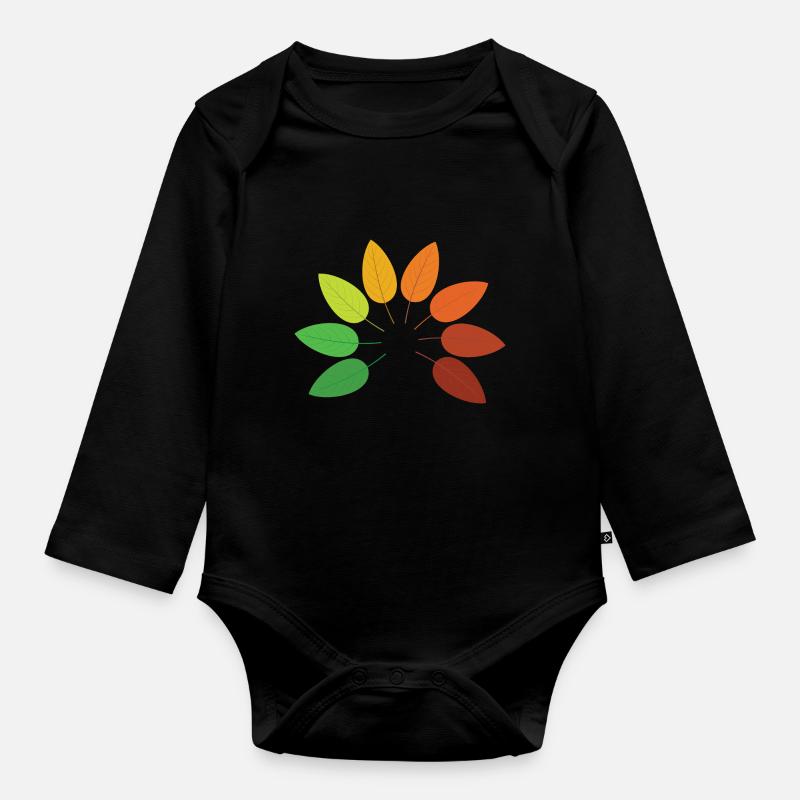 L'automne! - Body Bébé bio manches longues - noir