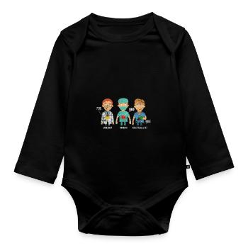 Anesthetist doctor anesthesia surgeon gift - Organic Longsleeve Baby Bodysuit - black - Front