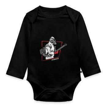 Kammerjäger Schädling Geschenk - Baby Bio-Langarm-Body - Schwarz - Vorne