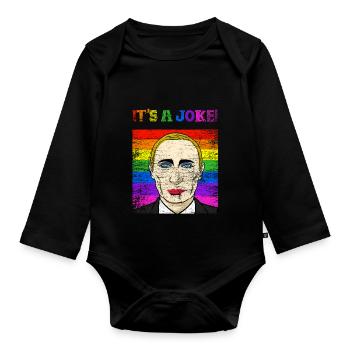 Cadeau politicien blague Poutine - Body Bébé bio manches longues - noir - Devant