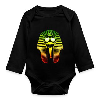 Pharaon Swagg Rasta - Baby Bio-Langarm-Body - Schwarz - Vorne
