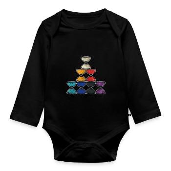 Diabolo gift - Organic Longsleeve Baby Bodysuit - black - Front