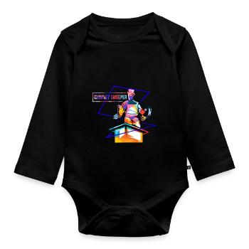 Polygone ramoneur - Body Bébé bio manches longues - noir - Devant