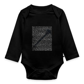 Musique pour clarinette - Body Bébé bio manches longues - noir - Devant