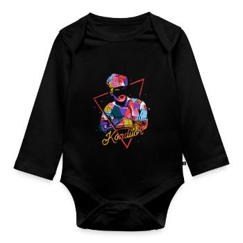 Confectioner - Organic Longsleeve Baby Bodysuit - black - Front