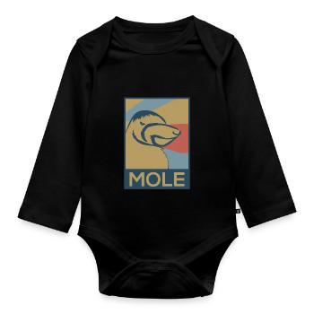 Maulwurf - Baby Bio-Langarm-Body - Schwarz - Vorne