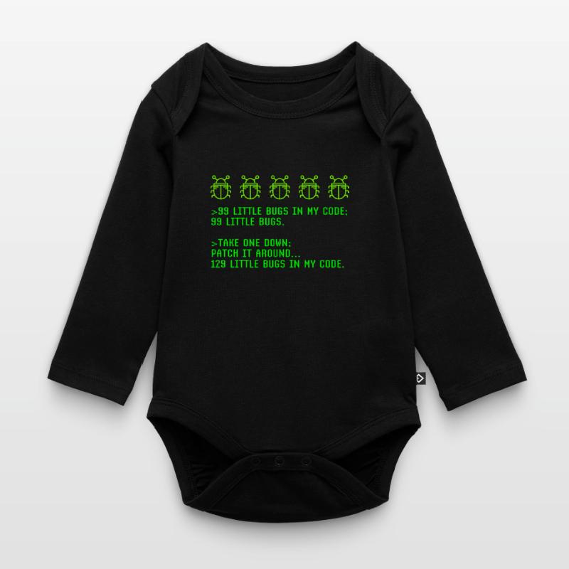 Debugging Programmieren Programmier-Joke Baby Bio-Langarm-Body