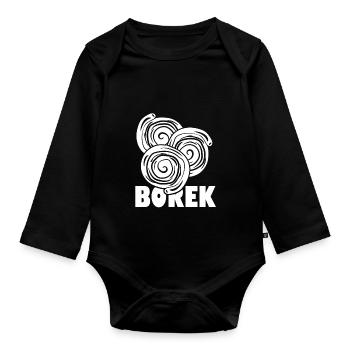 Börek - Organic Longsleeve Baby Bodysuit - black - Front