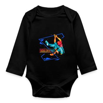 bouldering - Body Bébé bio manches longues - noir - Devant