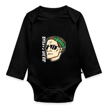 Julius Caesar - Organic Longsleeve Baby Bodysuit - black - Front