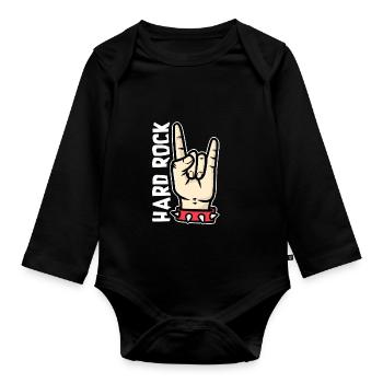 Hardrock - Baby Bio-Langarm-Body - Schwarz - Vorne