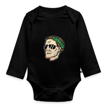 Julius Ceasar Geschenk - Baby Bio-Langarm-Body - Schwarz - Vorne