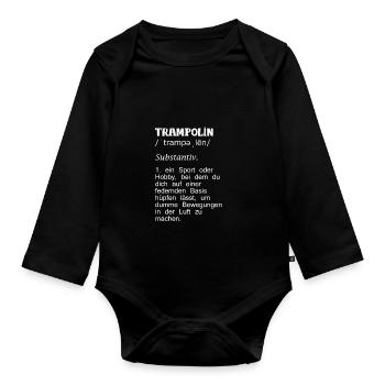 Trampolin - Baby Bio-Langarm-Body - Schwarz - Vorne
