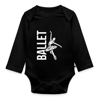 Ballett - Baby Bio-Langarm-Body - Schwarz - Vorne