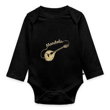Mandola Geschenk - Organic Longsleeve Baby Bodysuit - black - Front