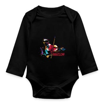 Viola Gift - Organic Longsleeve Baby Bodysuit - black - Front