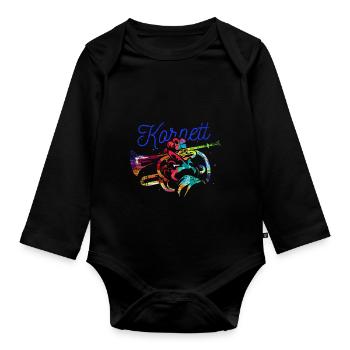 Kornett Cadeau - Body Bébé bio manches longues - noir - Devant